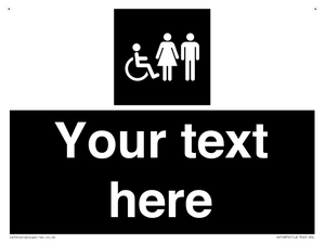 Custom information: black panel disabled female and male